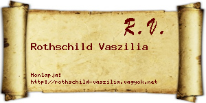 Rothschild Vaszilia névjegykártya